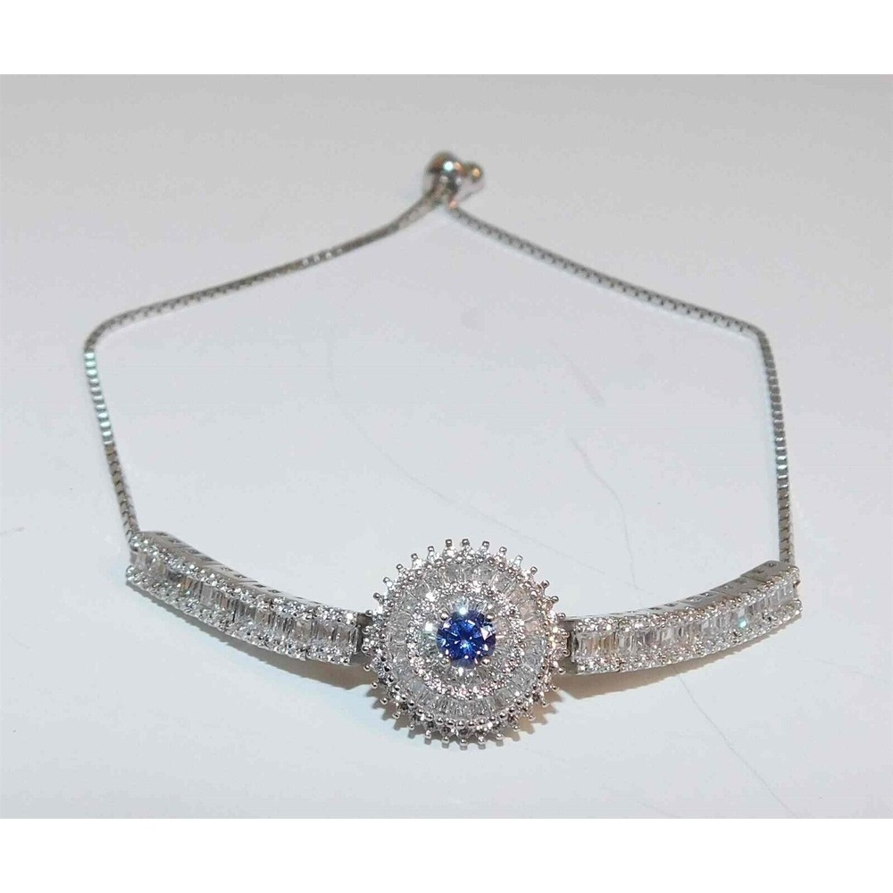 FZN .925 Rhinestone Blue‎ Topaz Bracelet